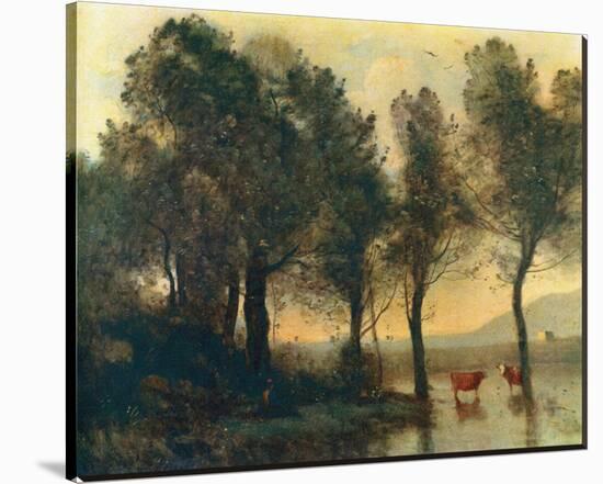 L'Etang, c.1796-1875-Jean-Baptiste-Camille Corot-Stretched Canvas