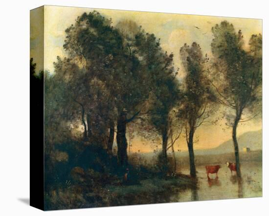 L'Etang, c.1796-1875-Jean-Baptiste-Camille Corot-Stretched Canvas