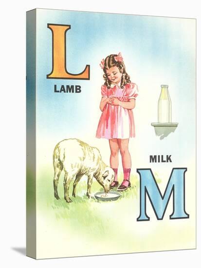 L for Lamb, M for Milk-null-Stretched Canvas