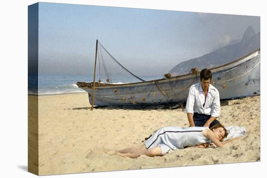 L'homme by Rio by PhilippedeBroca with Francoise Dorleac and Jean-Paul Belmondo, 1964 (photo)-null-Stretched Canvas