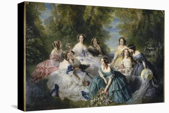 L'impératrice Eugénie entourée des dames d'honneur du palais-Franz Xaver Winterhalter-Premier Image Canvas