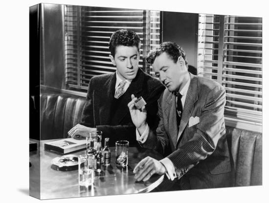 L'Inconnu du Nord-Express STRANGERS ON A TRAIN by AlfredHitchcock with Farley Granger and Robert Wa-null-Stretched Canvas