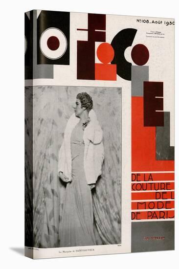 L'Officiel, April 1930 - Mme Suzanne Talbot-Madame D'Ora & A.P. Covillot-Stretched Canvas