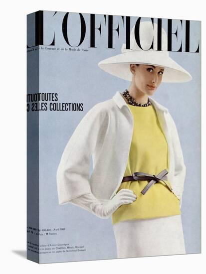 L'Officiel, April 1963 - Tailleur d'André Courrèges-Reichle-Stretched Canvas