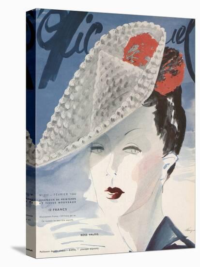 L'Officiel, February 1940 - Rose Valois-Lbenigni-Stretched Canvas