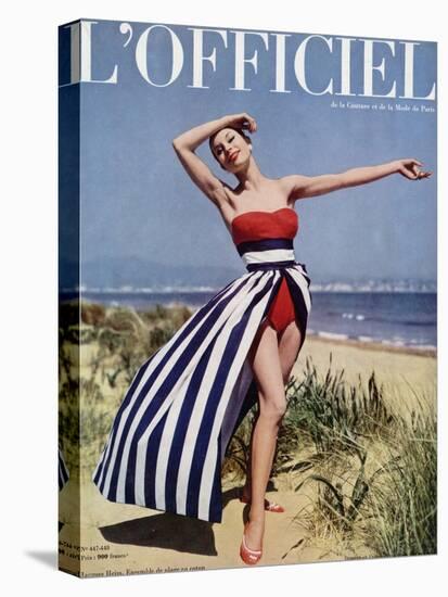 L'Officiel - Jacques Heim, Ensemble de Plage en Coton-Philippe Pottier-Stretched Canvas