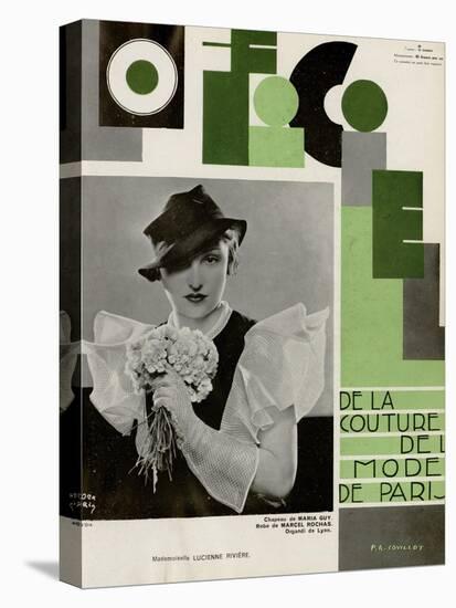 L'Officiel, July 1933 - Lucienne Rivière-Madame D'Ora & A.P. Covillot-Stretched Canvas