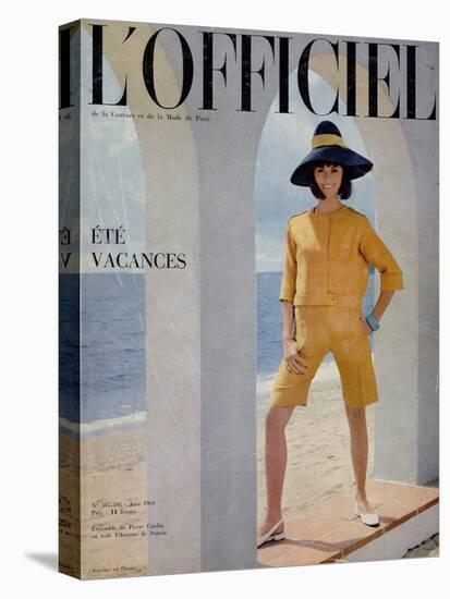 L'Officiel, June 1964 - Ensemble de Pierre Cardin en Toile Fibranne de Staron-Philippe Pottier-Stretched Canvas