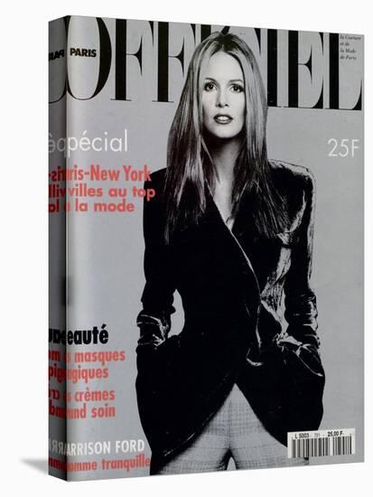 L'Officiel, November 1994 - Elle Mc Pherson Habillée Par Giorgio Armani-Francesco Scavullo-Stretched Canvas