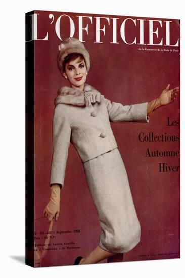 L'Officiel, September 1960 - Tailleur en Lanvin Castillo en Ninotchka de Ducharne-Arsac-Stretched Canvas