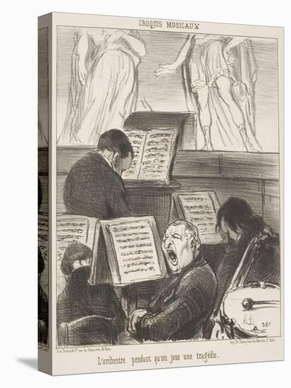 L'Orchestre Pendant Qu'On Joue Une Tragédie-Honore Daumier-Premier Image Canvas