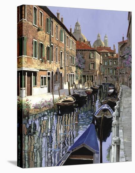 La Barche Sul Canale-Guido Borelli-Stretched Canvas