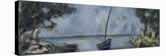 La barque et les baigneurs-Paul Cézanne-Premier Image Canvas