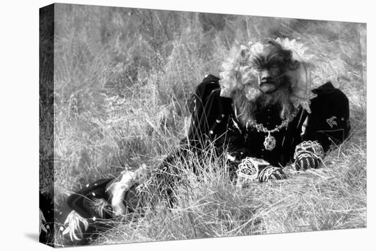 La Belle and la Bete by JeanCocteau with Jean Marais, 1946 (b/w photo)-null-Stretched Canvas