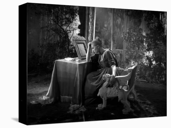 La Belle and la Bete by JeanCocteau with Josette Day, 1946 (b/w photo)-null-Stretched Canvas