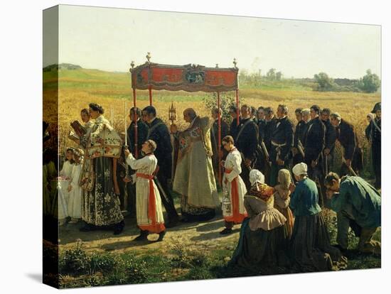 La Bénediction Des Blés En Artois En 1857 (Blessing the Wheat in Artois, France, in 1857) (Detail)-Jules Breton-Premier Image Canvas