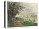 La Berge Du Petit-Gennevilliers, Soleil Couchant, 1875 (Oil on Canvas)-Claude Monet-Premier Image Canvas