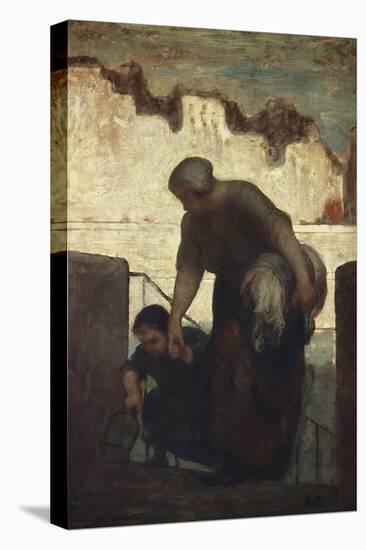 La Blanchisseuse-Honore Daumier-Premier Image Canvas