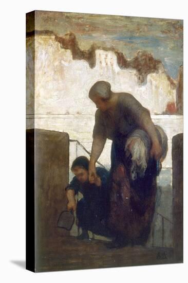 La Blanchisseuse-Honoré Daumier-Premier Image Canvas