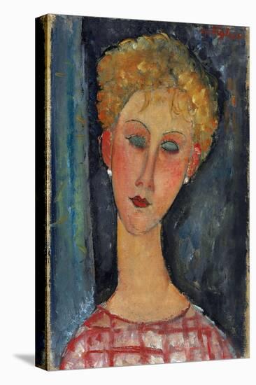 La Blonde Aux Boucles D'Oreille, 1918-1919-Amedeo Modigliani-Premier Image Canvas