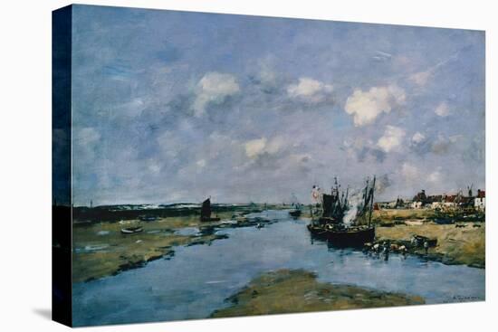 La Canche at Low Tide, Etaples-Eugene Louis Boudin-Premier Image Canvas