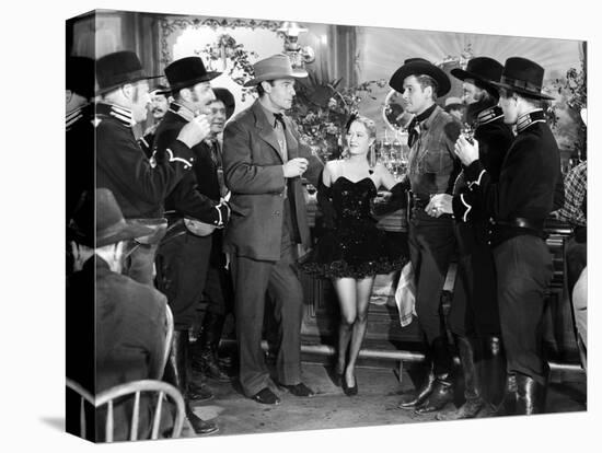 La Caravane heroique (Virginia City) by MichaelCurtiz with Randolph Scott, Myriam Hopkins and Errol-null-Stretched Canvas