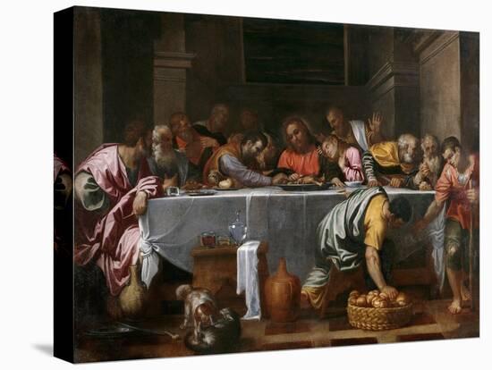 La Cene  (The Last Supper) Peinture D'agostino Carracci (1557-1602) 1594 Dim 172X237 Cm Museo Del-Agostino Carracci-Premier Image Canvas