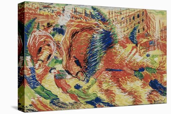 La Citta Che Sale-Umberto Boccioni-Premier Image Canvas