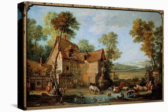 La Ferme Peinture by Jean Baptiste Oudry (1686-1755) 1753-Jean-Baptiste Oudry-Premier Image Canvas