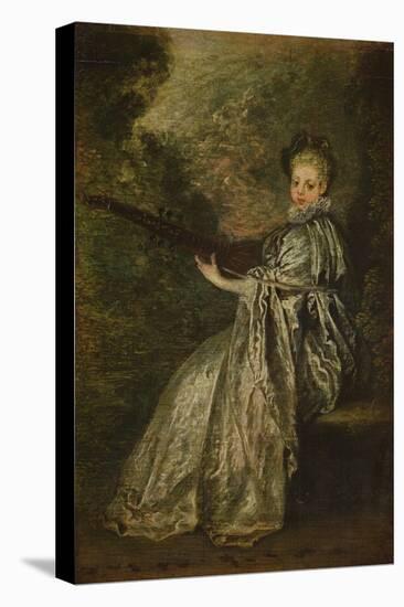 La Finette (Oil on Panel) (Pair of 15958)-Jean Antoine Watteau-Premier Image Canvas