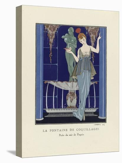 La Fontaine De Coquillages, Pub. 1914 (Pochoir Print)-Georges Barbier-Premier Image Canvas