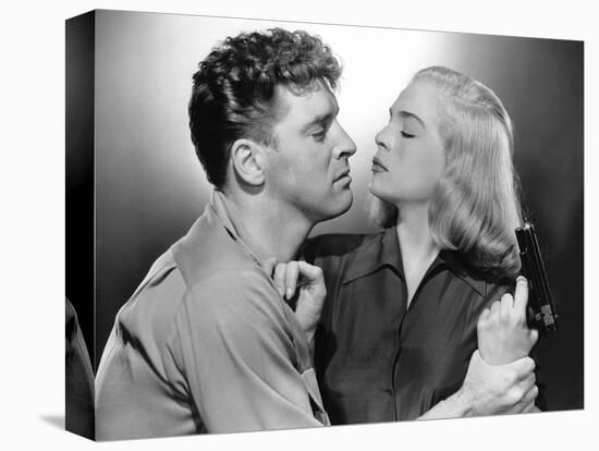 La furie du desert (Desert Fury) by Lewis Allen with Lizabeth Scott and Burt Lancaster, 1947 (b/w p-null-Stretched Canvas