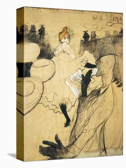 La Goulue and Valentin Le Desosse at the "Moulin Rouge"-Henri de Toulouse-Lautrec-Stretched Canvas