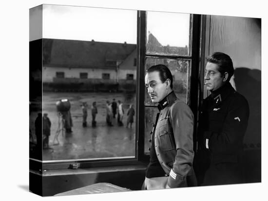 La grande Illusion by JeanRenoir with Pierre Fresnay and Jean Gab 1937 (b/w photo)-null-Stretched Canvas