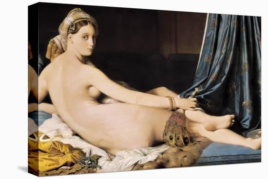 La Grande Odalisque-Jean-Auguste-Dominique Ingres-Stretched Canvas