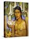 La India De Las Floripondias; La India De Las Floripondias, (Oil on Canvas)-Alfredo Ramos Martinez-Premier Image Canvas