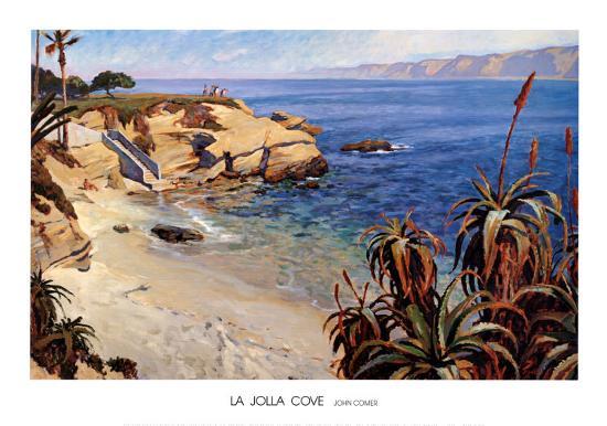 La Jolla Cove-John Comer-Stretched Canvas