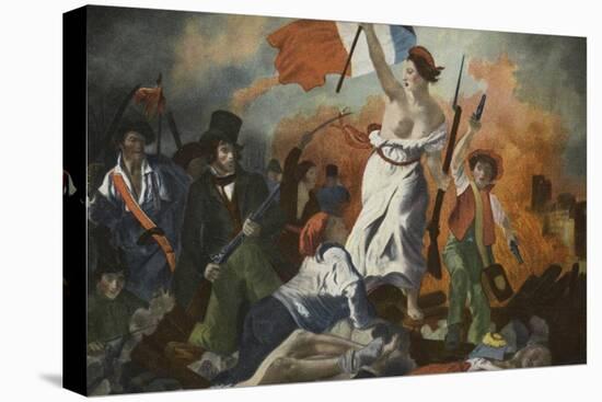 La Liberte Guidant Le Peuple (Liberty Guiding the People) (Colour Litho)-Ferdinand Victor Eugene Delacroix-Premier Image Canvas