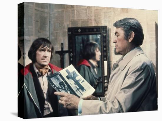 La Malediction THE OMEN by Richard Donner with David warner and Gregory Peck, 1976 (photo)-null-Stretched Canvas