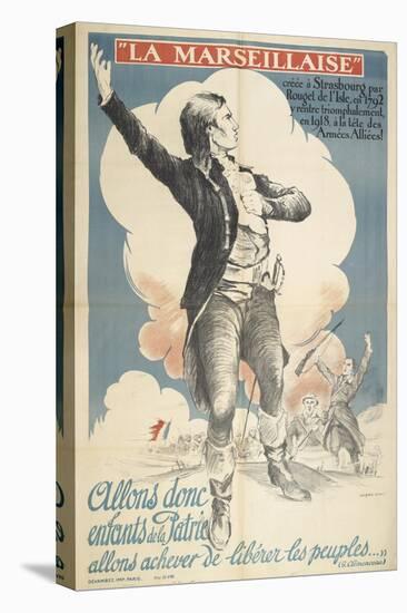 La Marseillaise. a Patriotic French Poster Depicting a French Slodier Of the 18th Or 17th Century-null-Premier Image Canvas