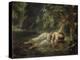 La mort d'Ophélie (Shakespeare, Hamlet)-Eugene Delacroix-Premier Image Canvas