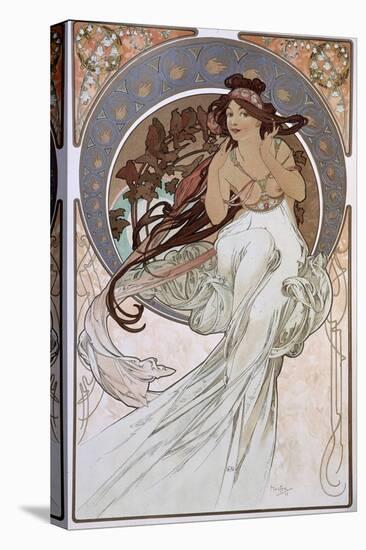 La Musique - by Mucha, 1898.-Alphonse Marie Mucha-Premier Image Canvas