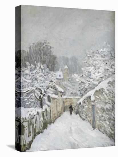 La neige à Louveciennes (Yvelines)-Alfred Sisley-Premier Image Canvas