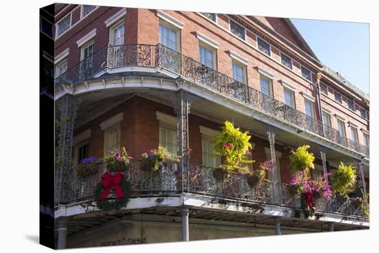 LA, New Orleans. Buildings with Balcony Gardens at Jackson Square-Trish Drury-Premier Image Canvas