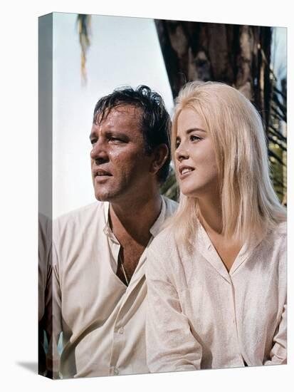 La Nuit by l'iguane THE NIGHT OF THE IGUANA by John Huston with Richard Burton and Sue Lyon, 1964 (-null-Stretched Canvas