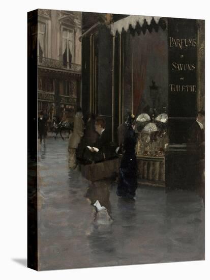 La parfumerie Violet (à l'angle du boulevard des Capucines et de la rue Scribe)-Giuseppe De Nittis-Premier Image Canvas