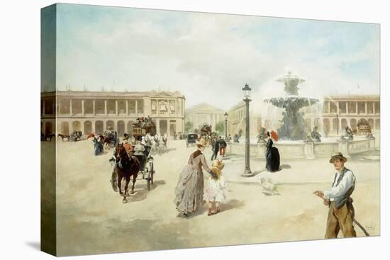 La Place De La Concorde (Oil on Board)-Vicente De Paredes-Premier Image Canvas