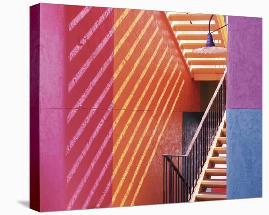 La Placita Staircase-Tom Mackie-Stretched Canvas