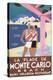 La Plage de Monte Carlo Beach-Alfred Tolmer-Stretched Canvas