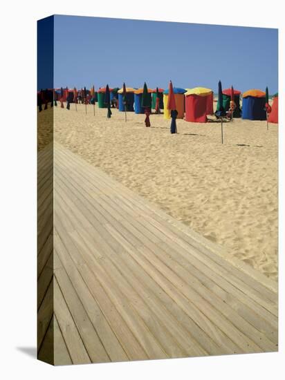 La Planche (Boadwalk) and Beach, Deauville, Calvados, Normandy, France-David Hughes-Premier Image Canvas